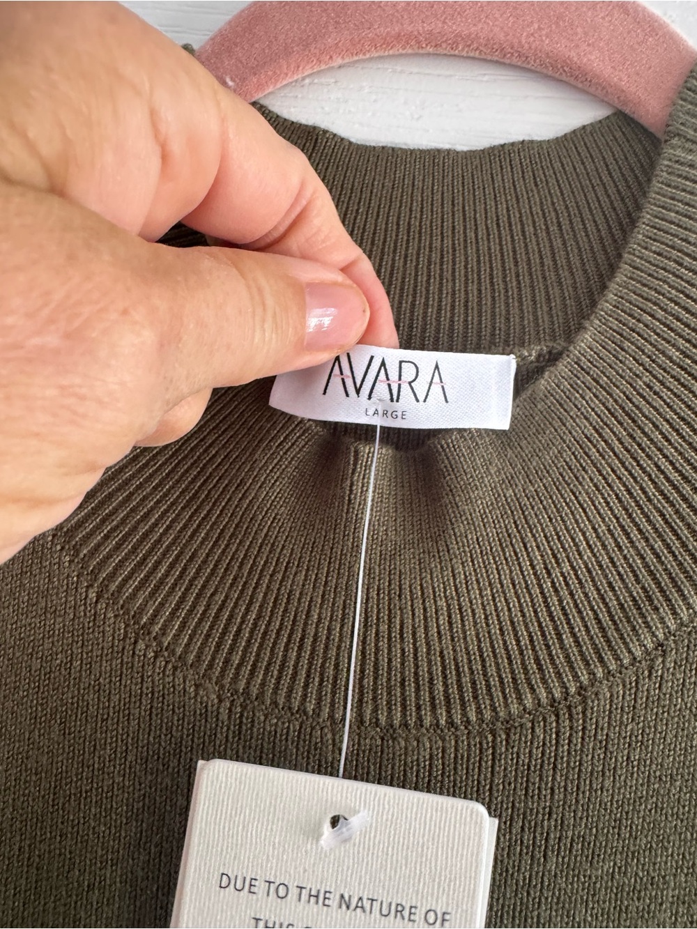 NWT Avara Marcia Dress. Size L. Olive Green. - Picture 3 of 5